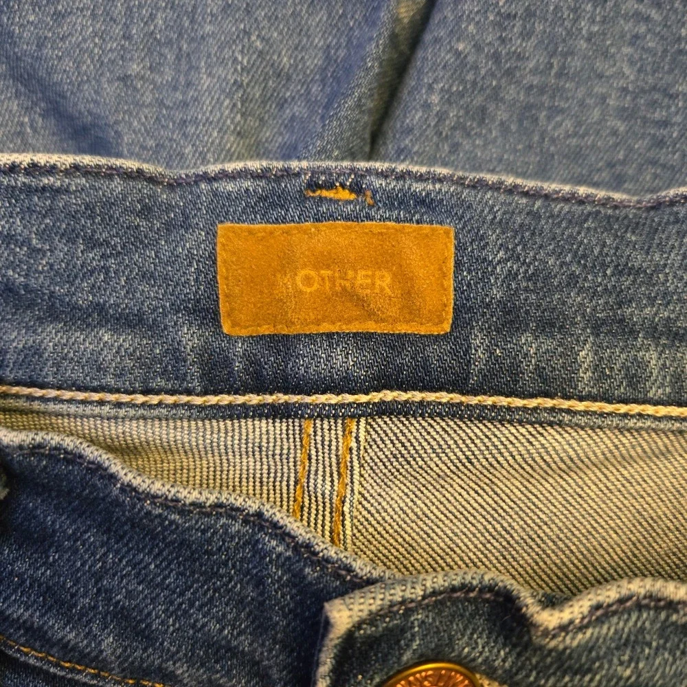 MOTHER The Slider Hover Jeans Coastal Colors Straight Leg 26 Premium Streetwear